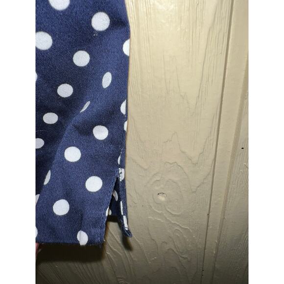 Alfred Dunner Pants Womens 24W Crop Pedal Pusher Capri Navy BluePolka Dot - Picture 6 of 10